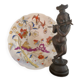 Assiette ancienne en faïence en Imari XIX