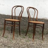 Paire de chaise fischel made in Austria bois courbé