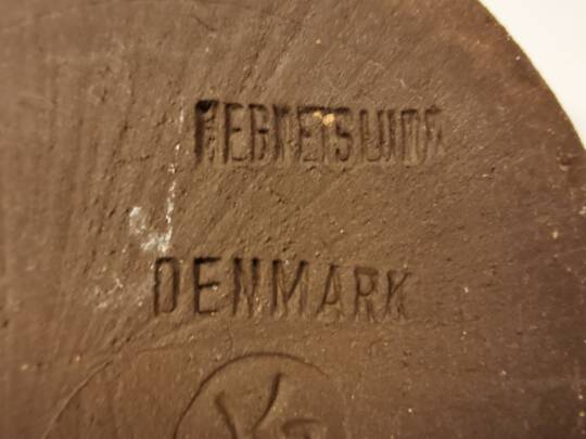 Old ceramic piggy bank. shaped like a duck from hegnetslund denmark