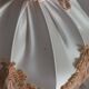 Pair of vintage alabaster lamps in Boudoir style – Fringed lampshade
