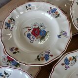 21 old Sarreguemines soup plates