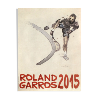 Affiche officielle Roland Garros 2015 par Du Zhenjun
