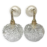 Pair of vintage globe wall lights