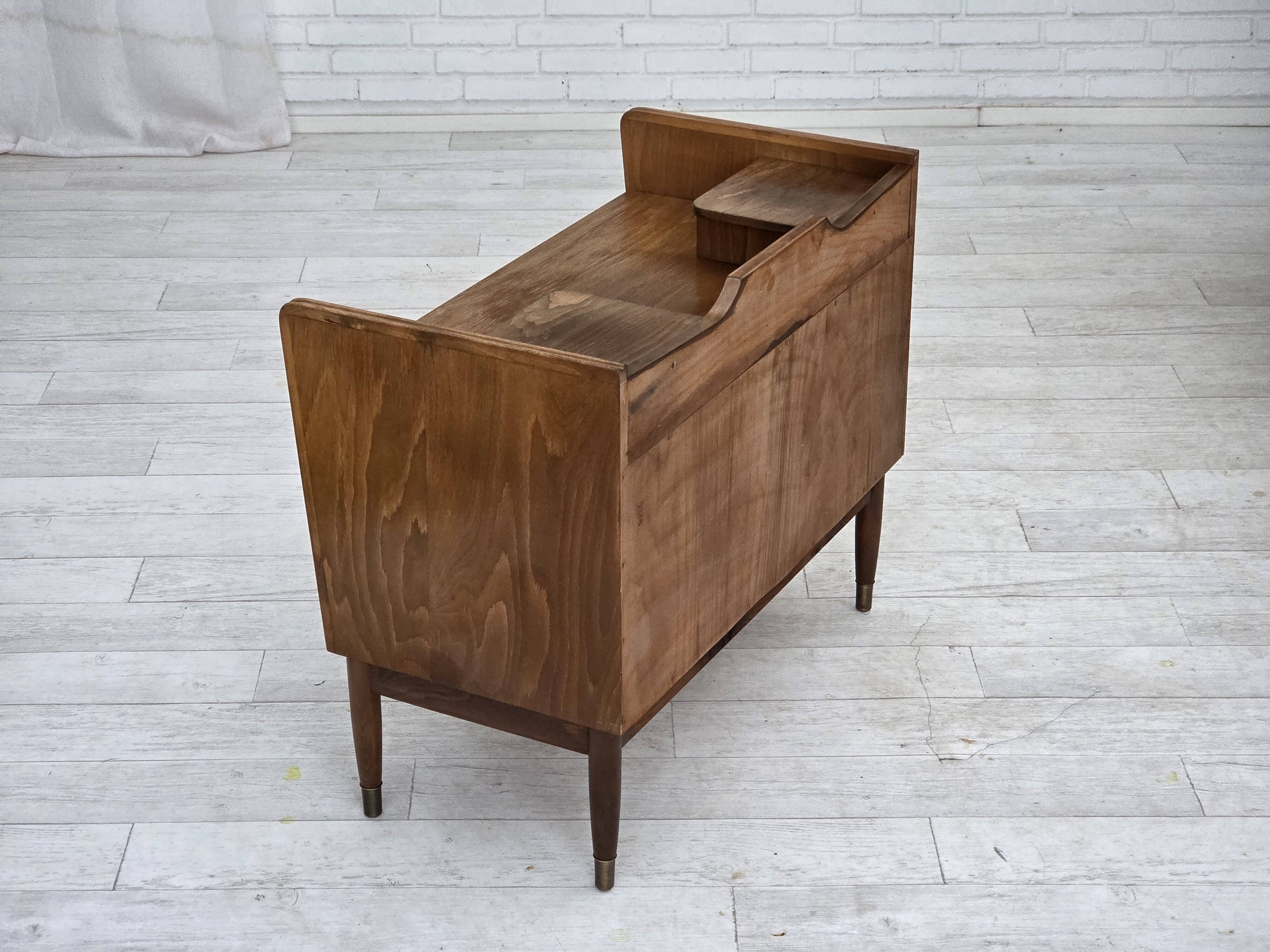 1970s, Danish chest of drawers, beech wood.