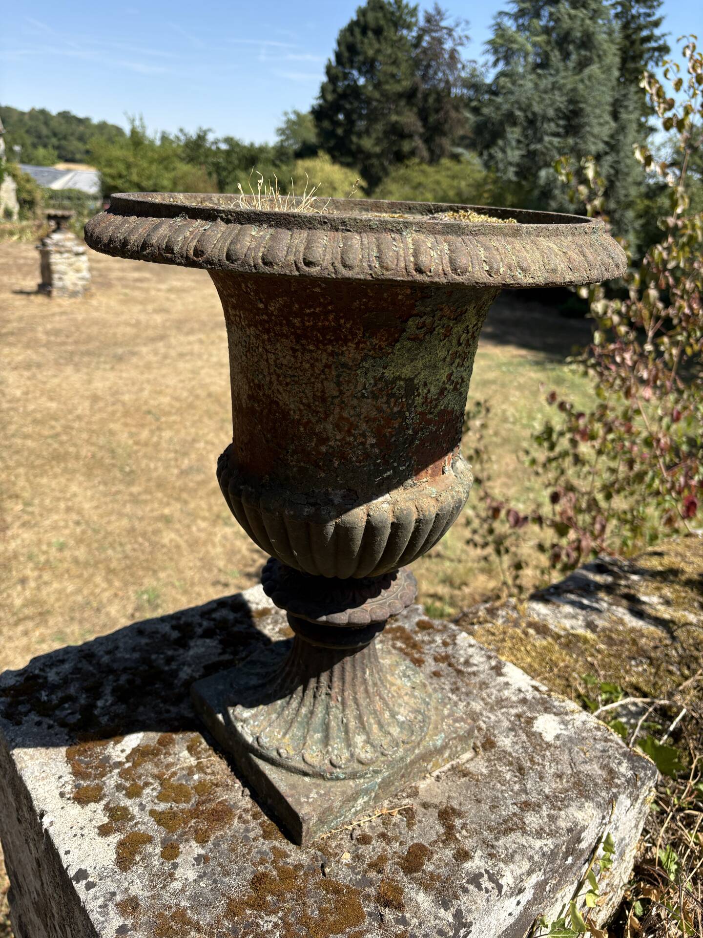 Pair of Médicis vases in cast iron