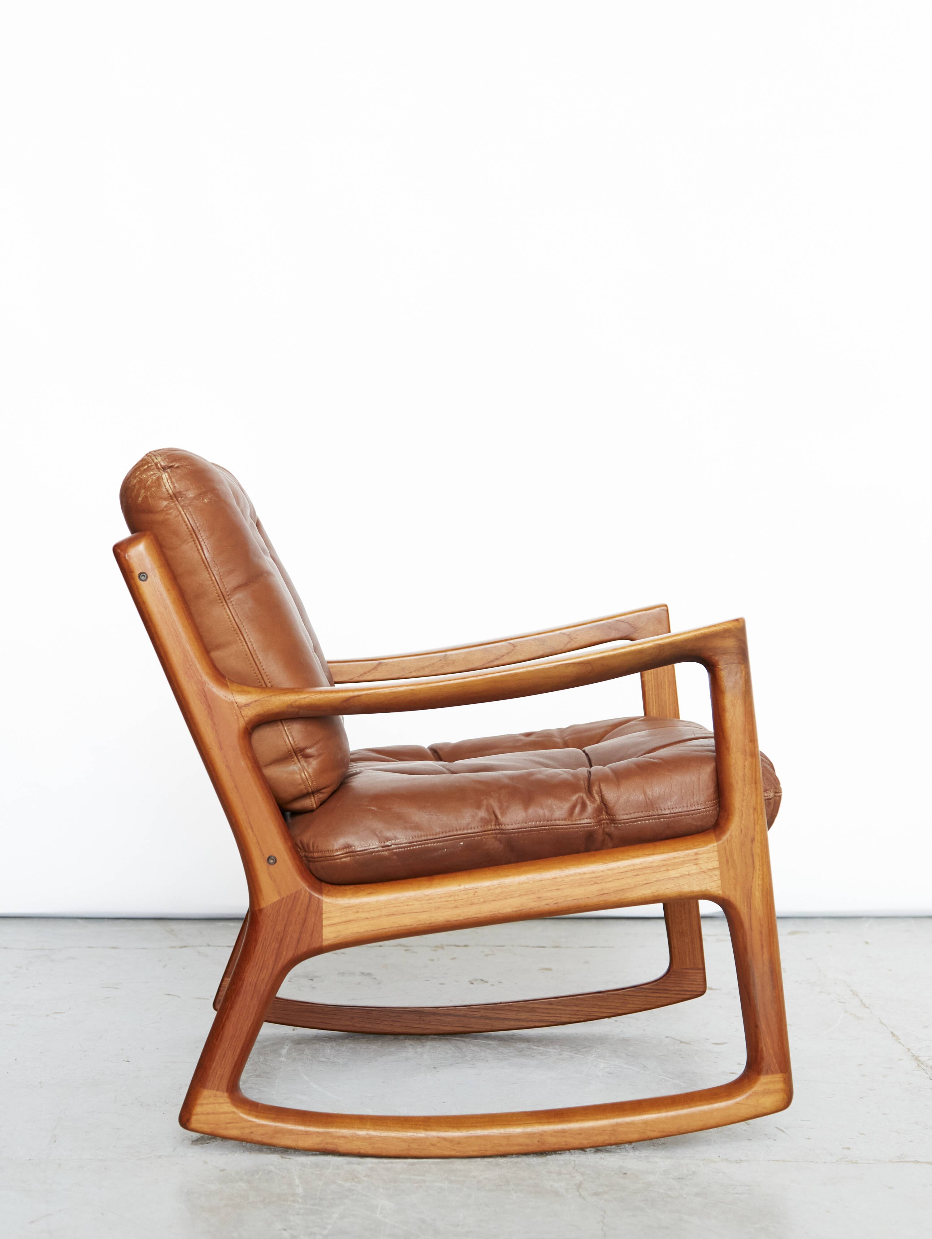 Mid-Century Senator Rocking Chair by Ole Wanscher for CADO