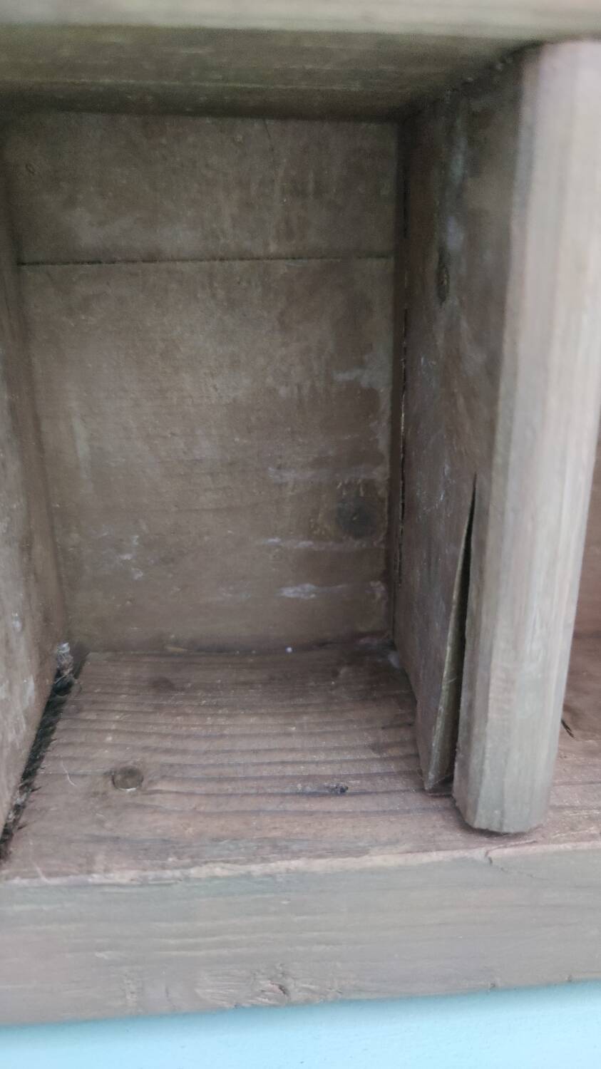 Wooden locker shelf