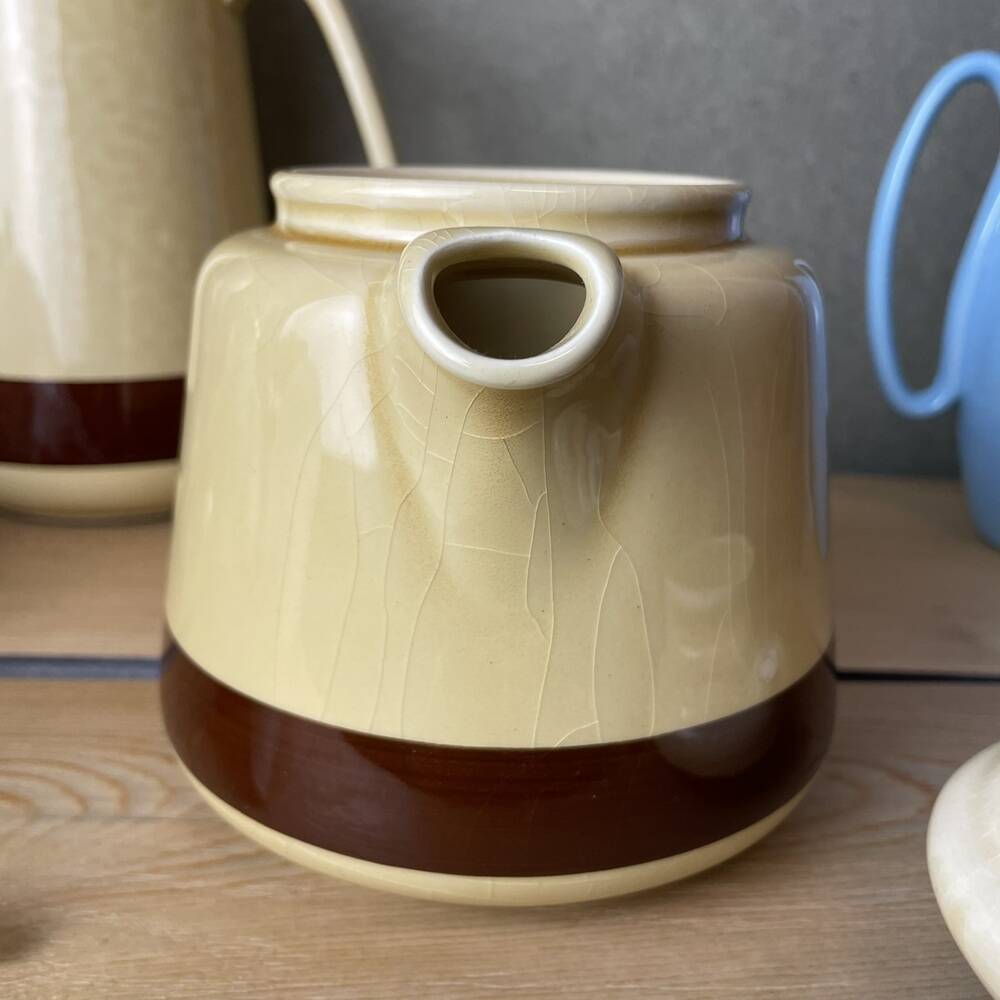 3 Portuguese Mic Century Modern coffee team pots