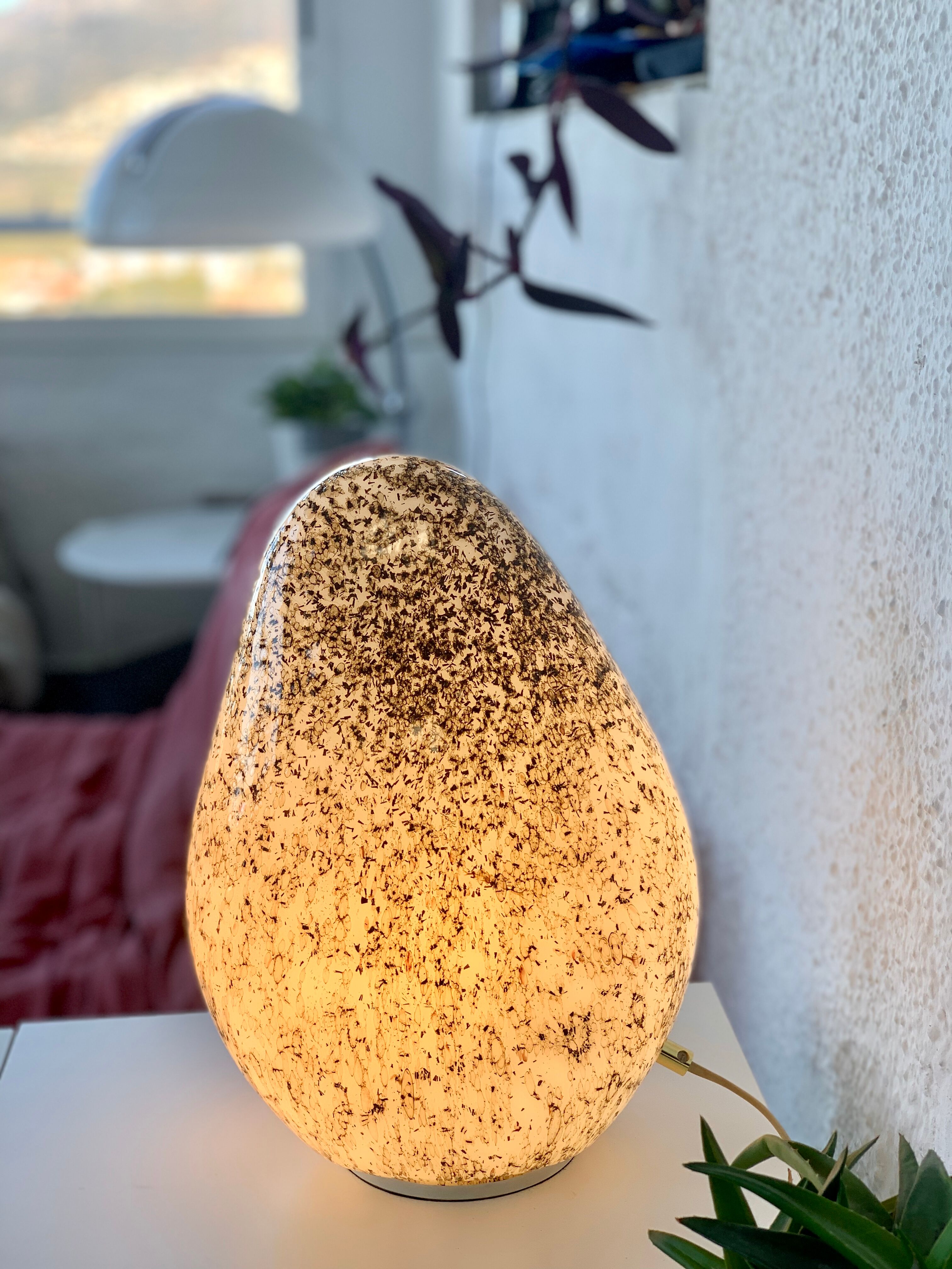 Murano glass lamp, blown by La Murrina, 1970s.