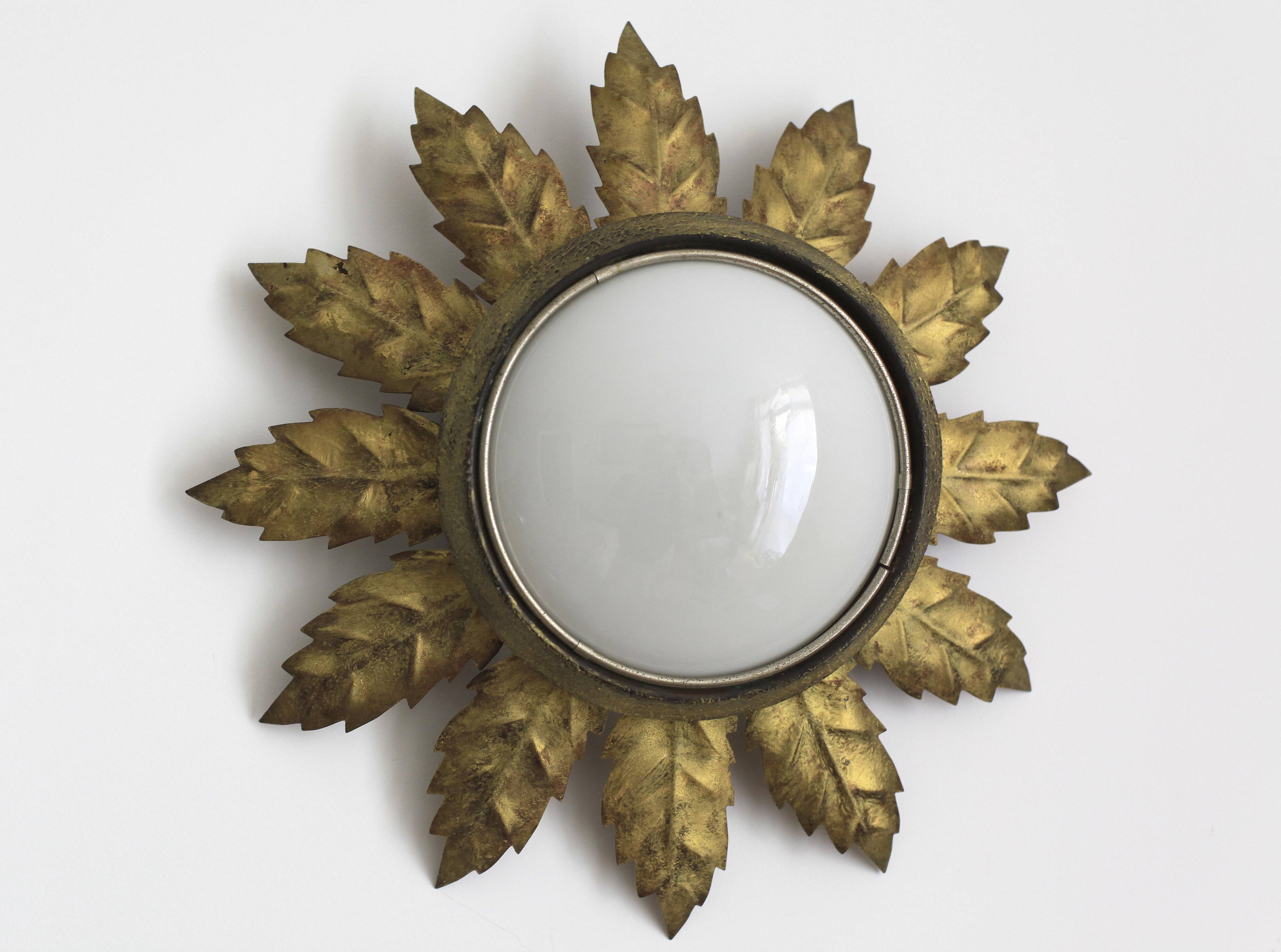 Gold wall lamp 30cm x 30cm
