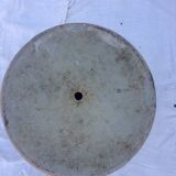 Large beige glazed stoneware pot, two ears.