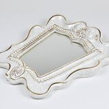 Art Deco Wall Mirror Theatre in Terracotta by Gmundner Keramik, Austria, 1930s