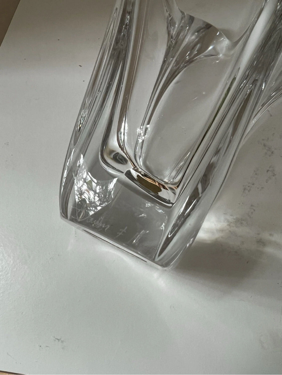 Vintage Daum France crystal vase