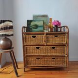 Rattan chest of drawers