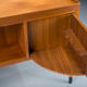 Asymmetrical Mid-Century Teak Desk with Bar, 1960s