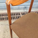 Series of 6 teak chairs around 1960
