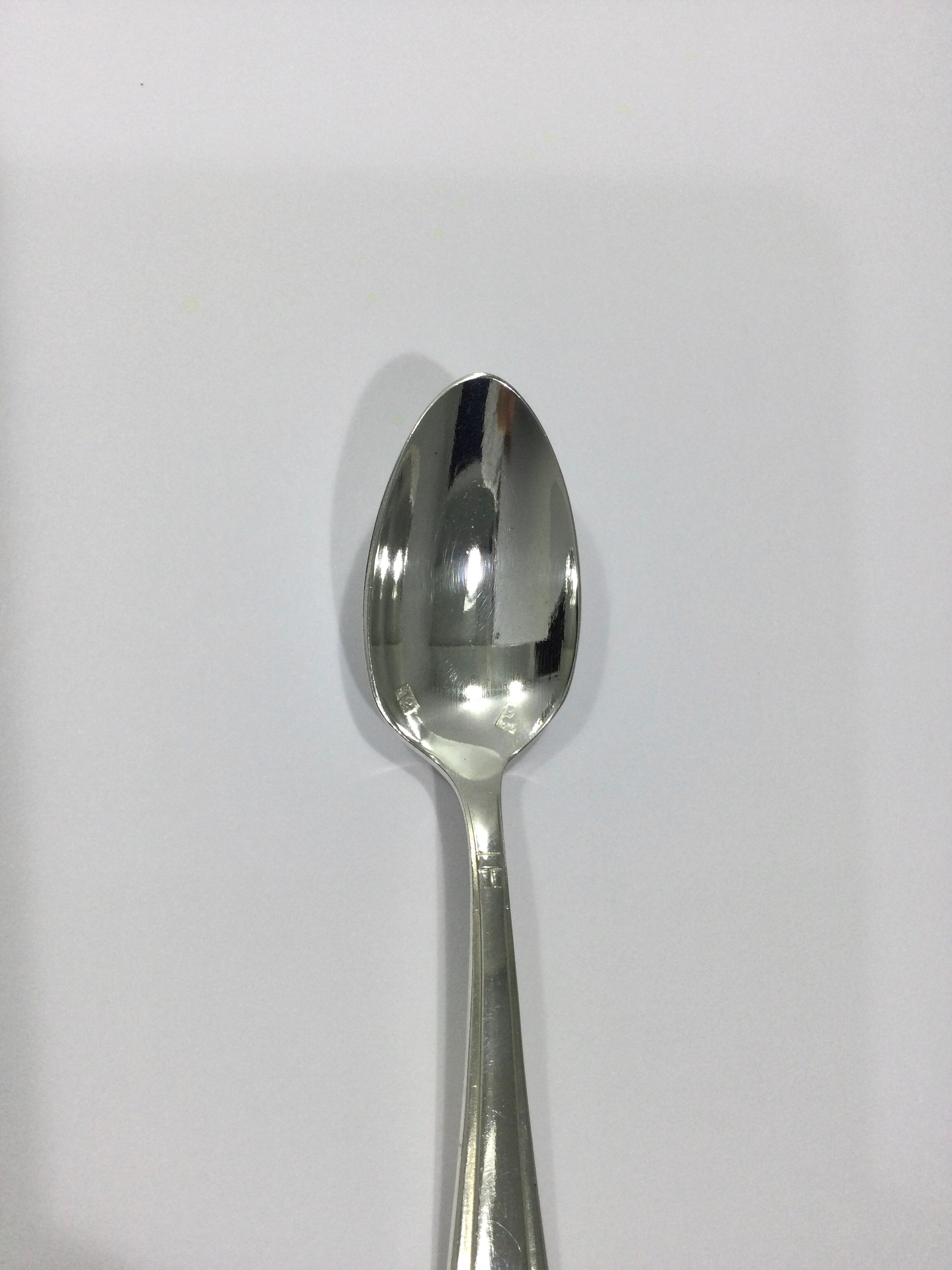12 art deco mocha spoons made of silver metal