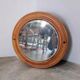 Grand miroir rond en bois