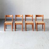 Rustic dining chairs, Italy, 1960's