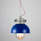 Blue industrial hanging light from tep