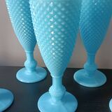 Turquoise Opaline Flutes