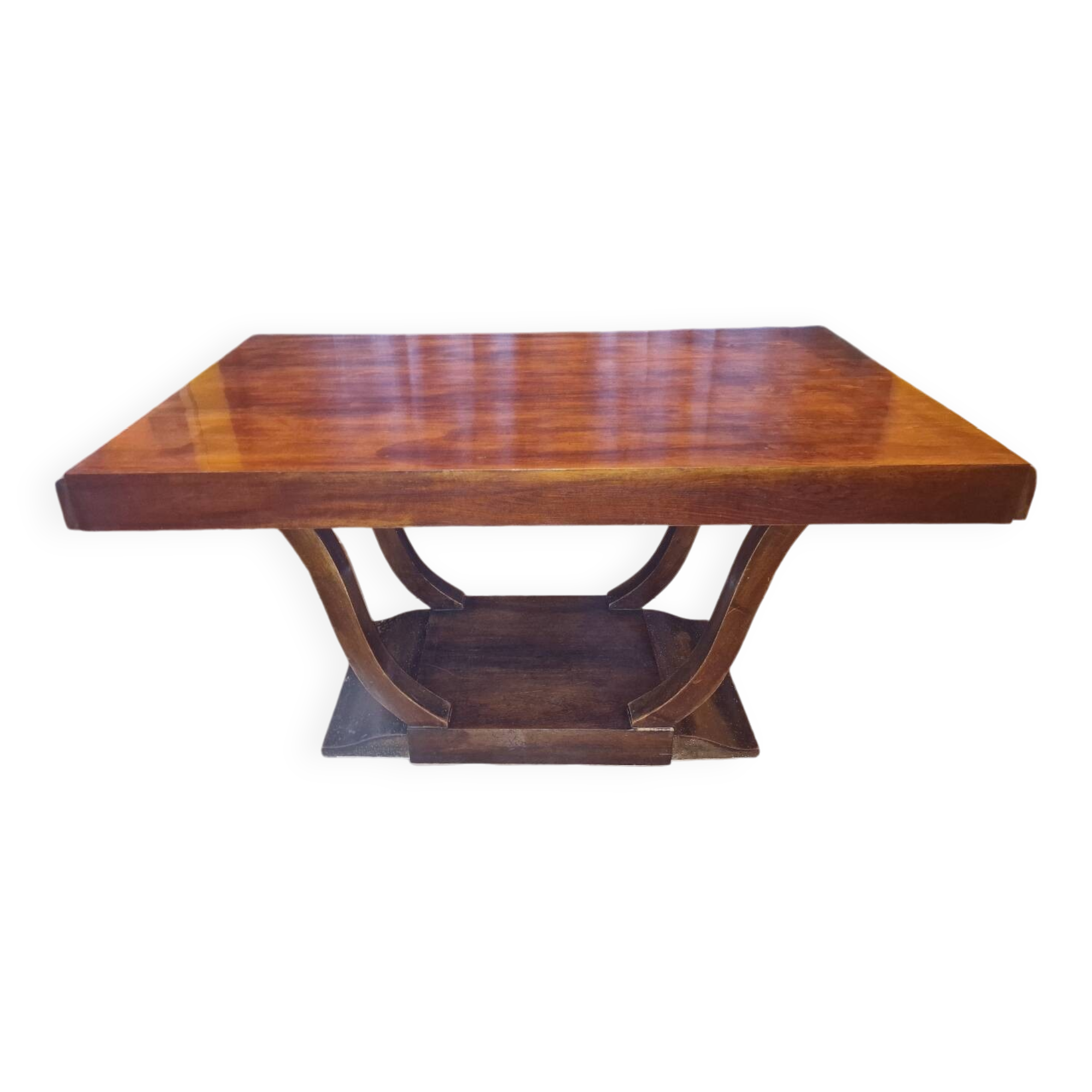 Art deco table with 2 extensions