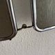 Vintage 1960 triptych barber mirror silvered Arpin - 28 x 70 cm