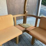 Corner bench and incorporated floor lamp guillerme et chambron
