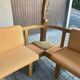 Corner bench and incorporated floor lamp guillerme et chambron