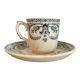 Tasse ancienne en terre de fer modèle guirlande de au planteur de caïffa