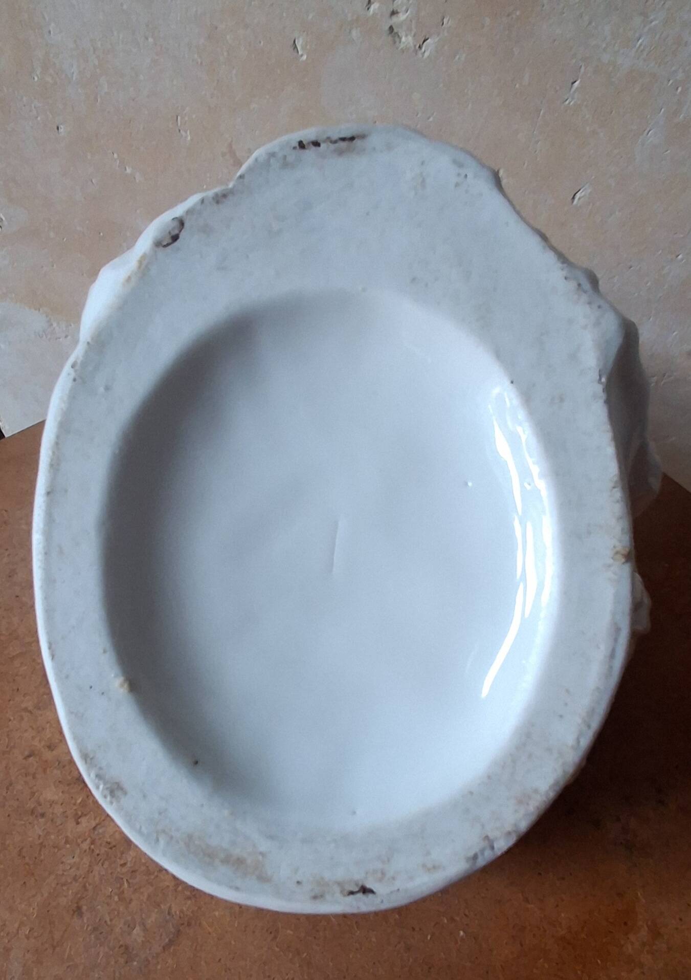 Cache-pot Tête de Maure en faïence italienne