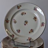 6 dessert plates in French porcelain in good condition.