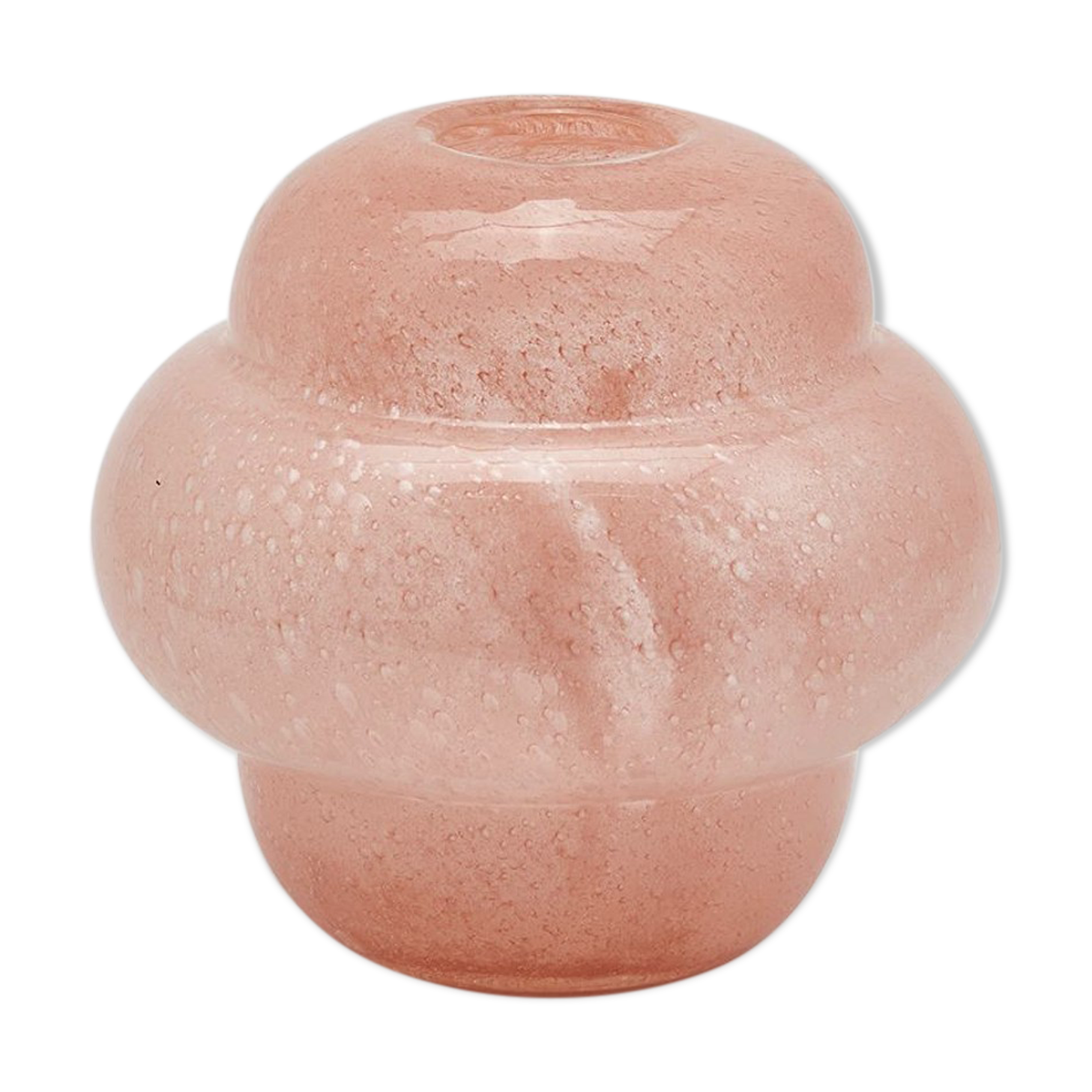 Design vase in glass opaque breath salmon 20cm