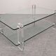 Glass and lucite coffee table by Karl Springer, USA circa 1980.