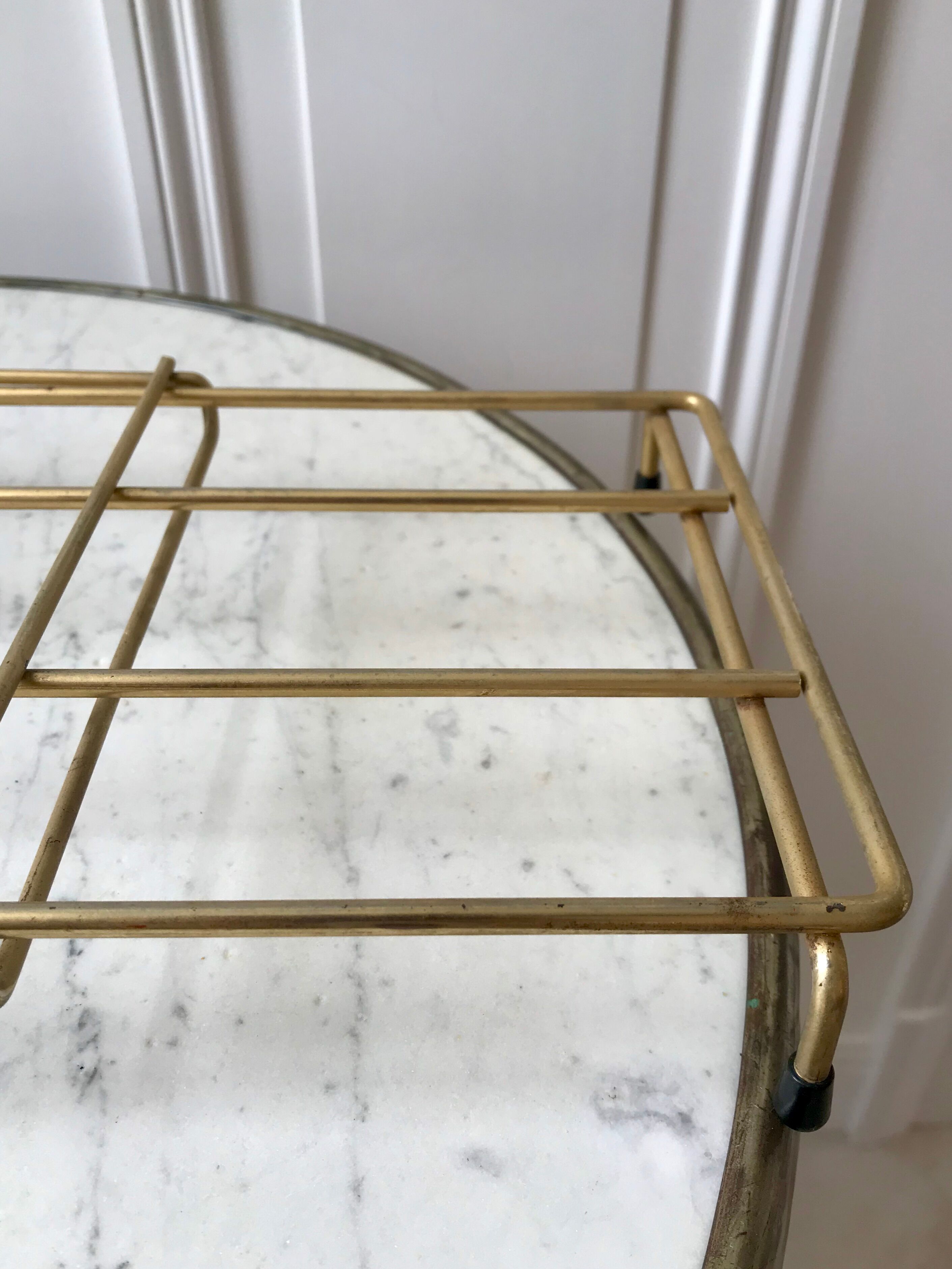 Magazine holder / bookend in modular brass years 50-60