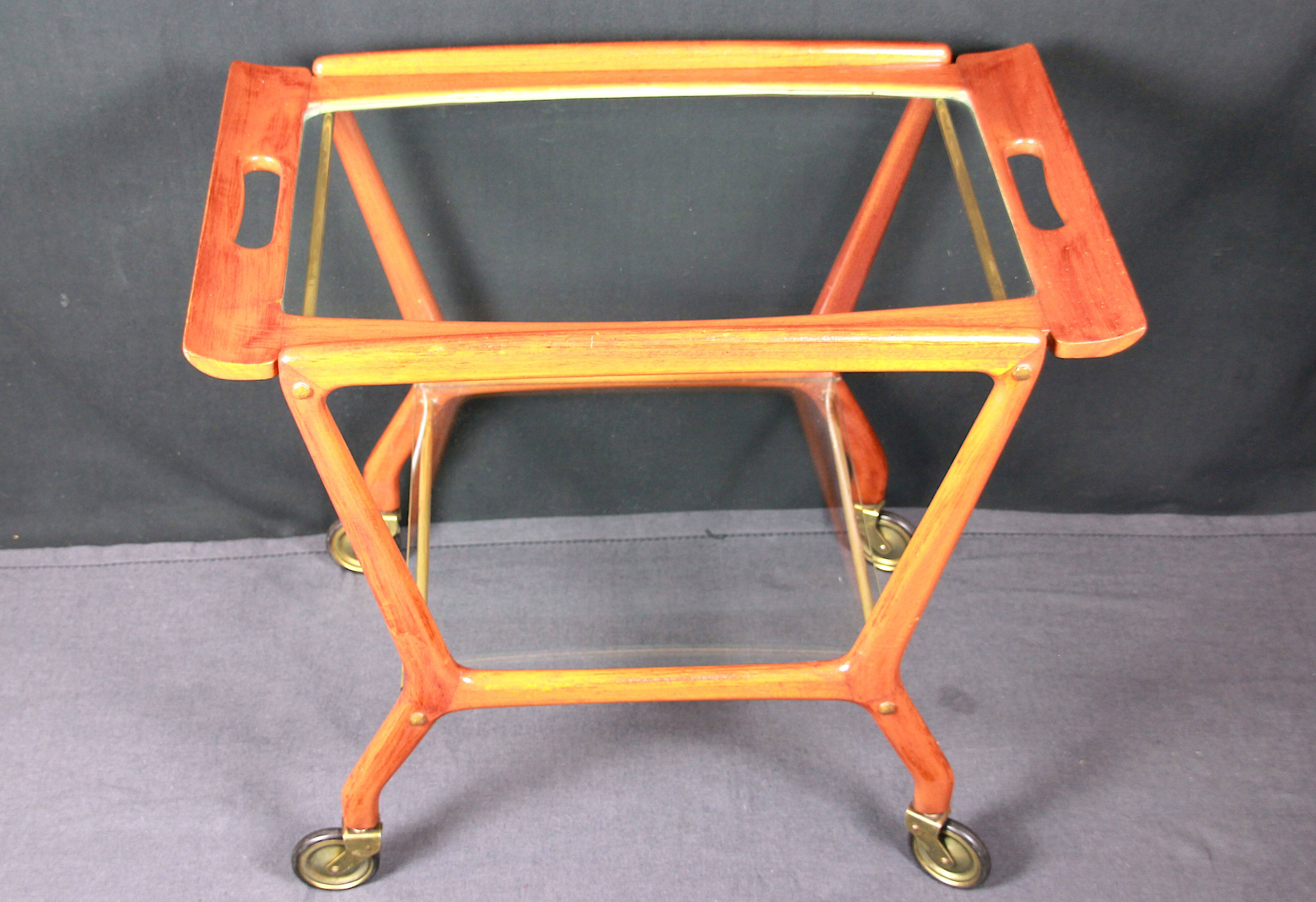 Italian Serving Trolley, Ico Parisi Style for Angelo de Baggis, 1950s