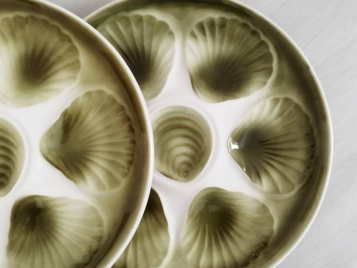 Plates Oysters Shellfish Earthenware Moulin des Loups Orchies