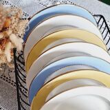 Set of 8 mismatched deep plates L'Amandinoise