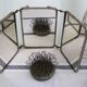 Old triptych barber mirror