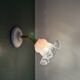 Vintage pink and clear glass tulip wall light.