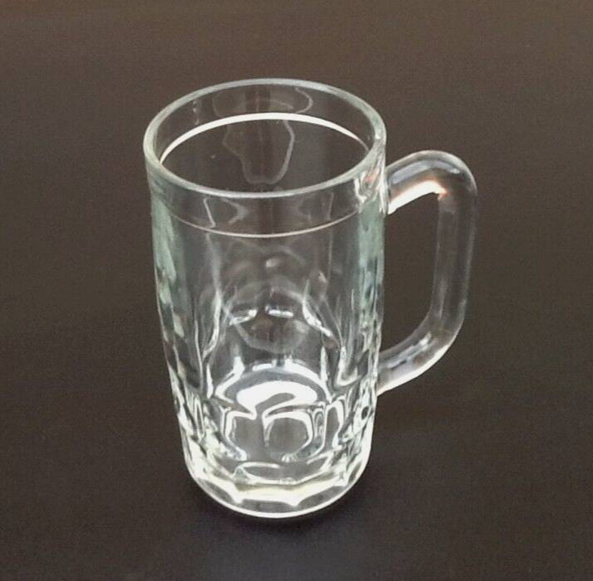 1970s 4 Beer mugs Molded glass France