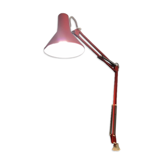 Lampe de bureau à visser métal 2 bras, 1970