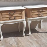 Pair of bedside milk -wood