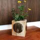 Brutalist ceramic art cube vase by Annette Merkenthaler, Germany 1960s