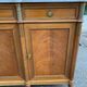 Louis XVI sideboard in solid mahogany with a white marble top, 222cm, 1950.