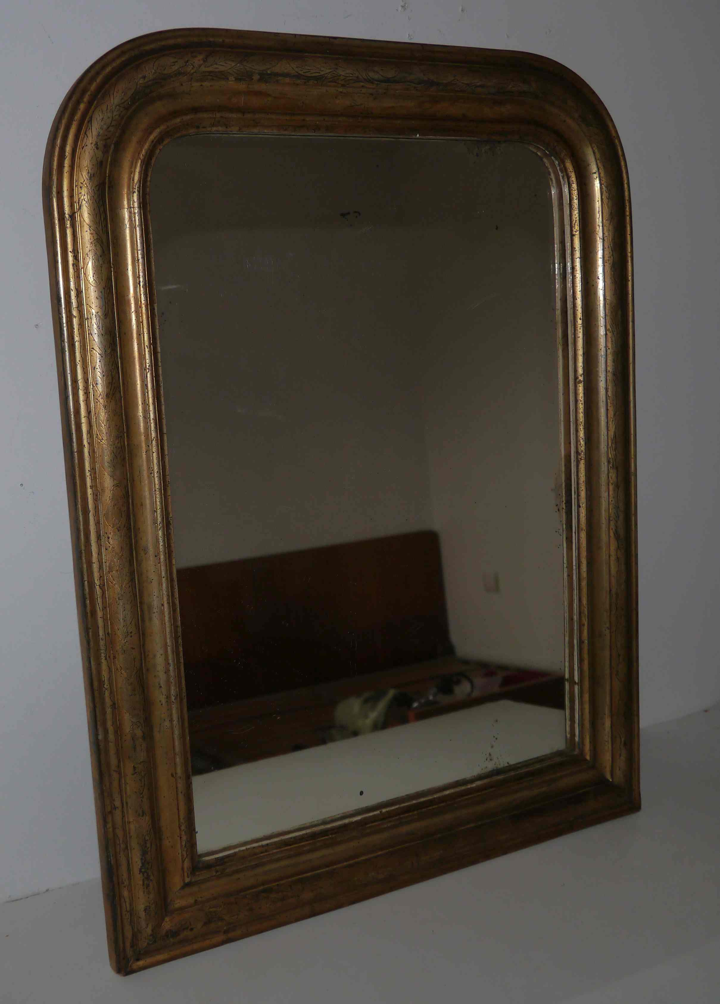 Old mirror louis Phillipe style gilded 670 mm x 510 mm