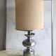 Matte metal and chrome lamp from the 1970s