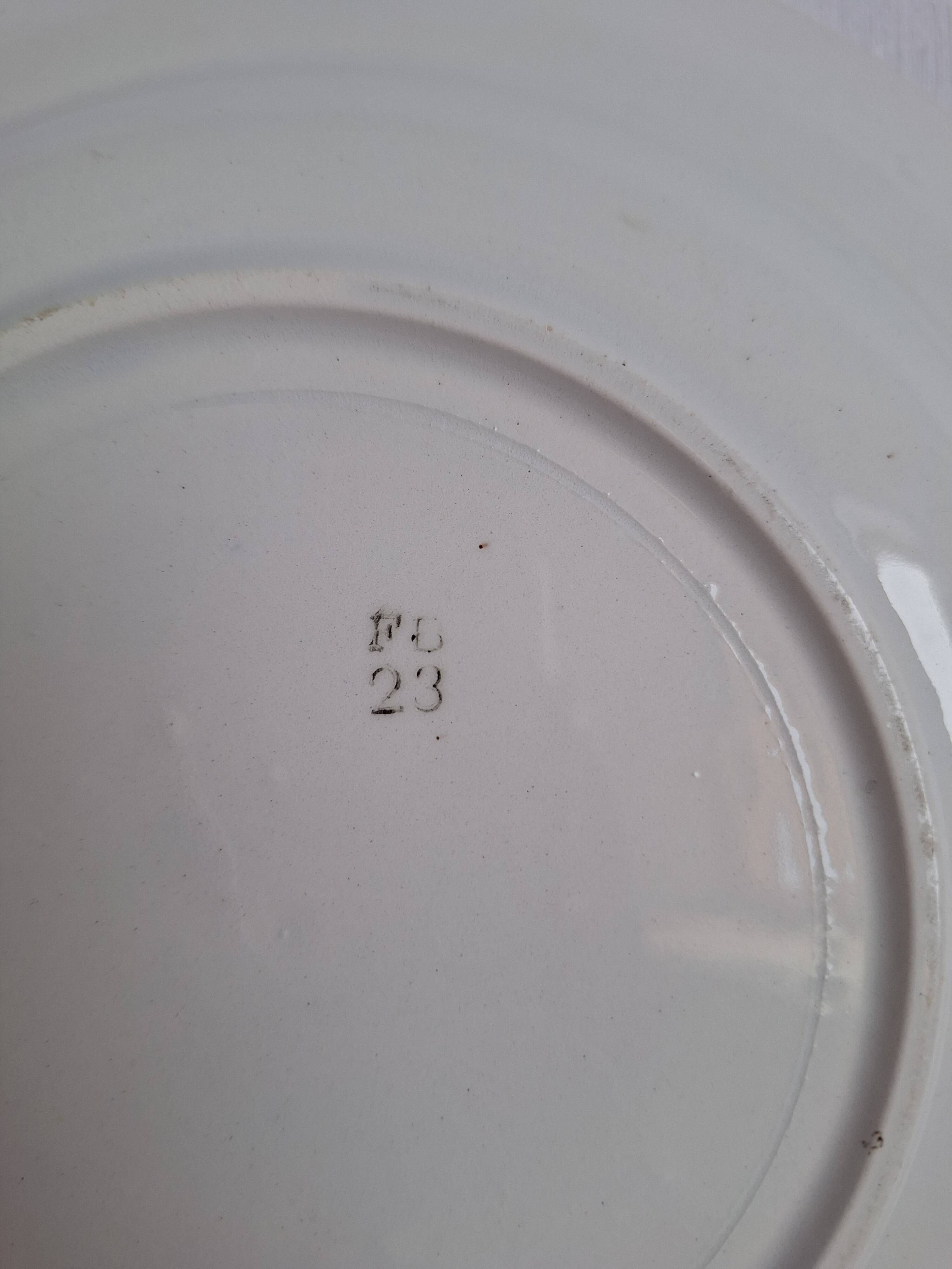 Blue Badonviller Art Deco Deep Dish