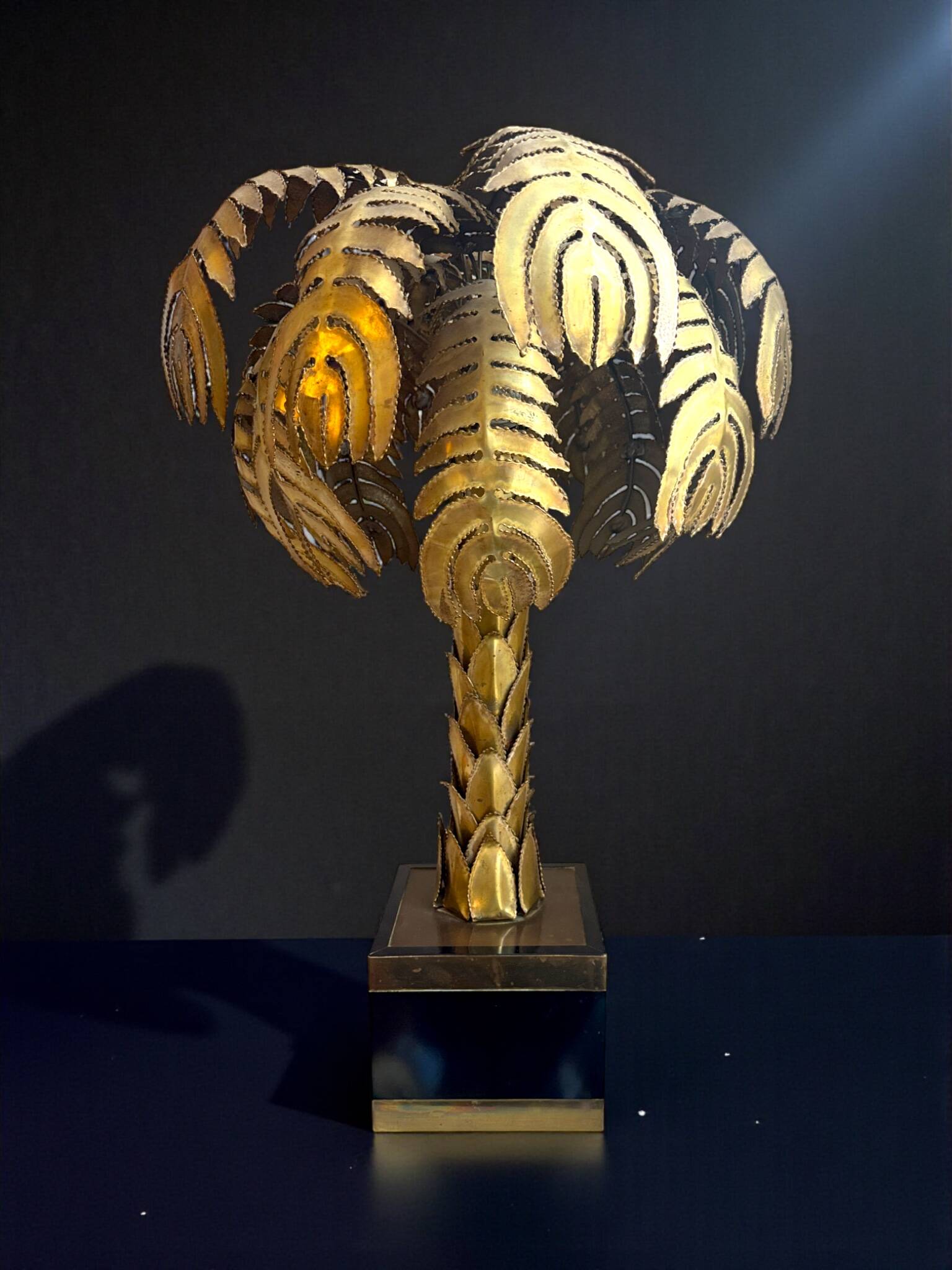 Palm Tree Lamp by Christian Techoueyres for Maison Jansen, 90 cm, 1970