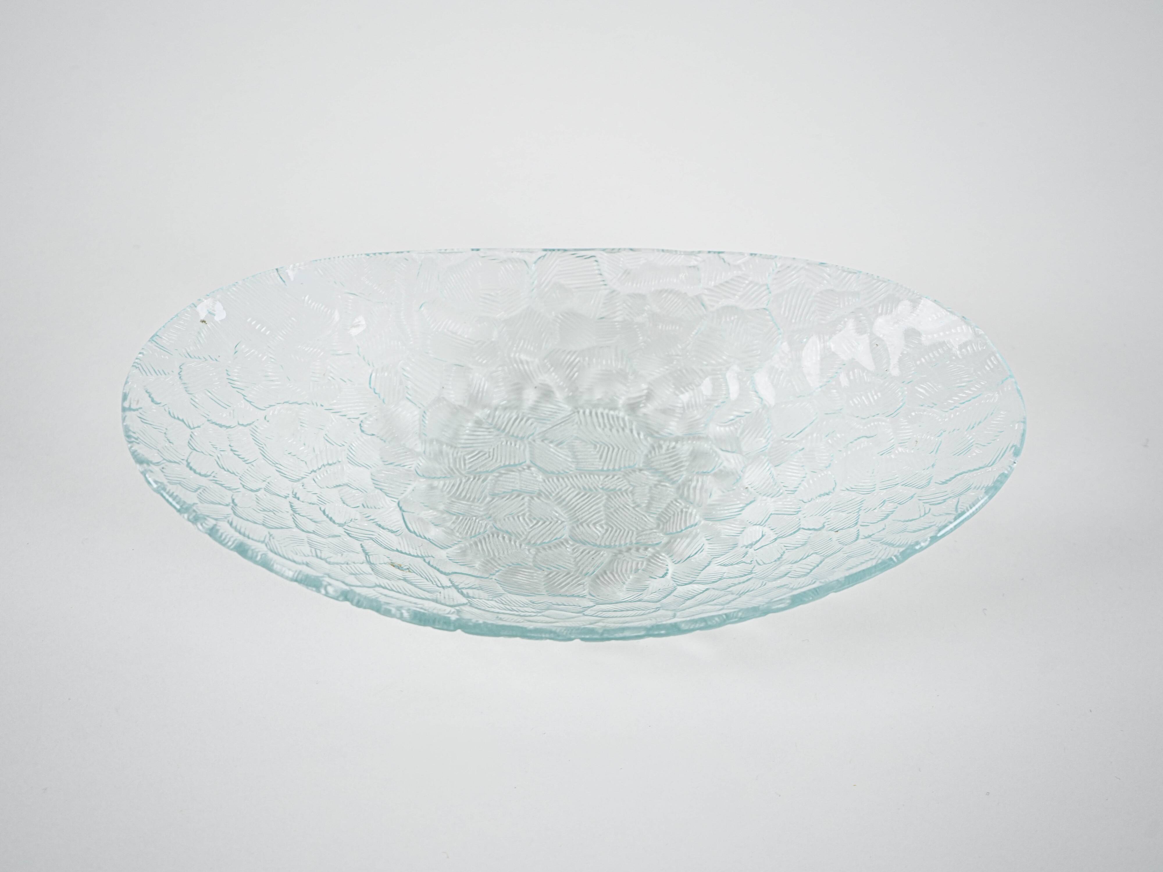 Glass serving dish, Danish design, 1970s, made in Denmark
